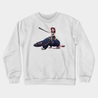 Girl with a graphics pen on a rat Crewneck Sweatshirt